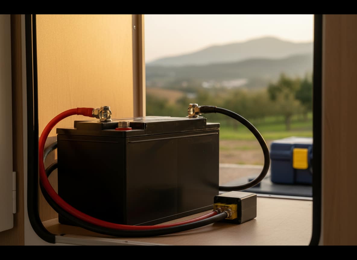 LiFePO4-Lithium-Bord-Batterie im Wohnmobil