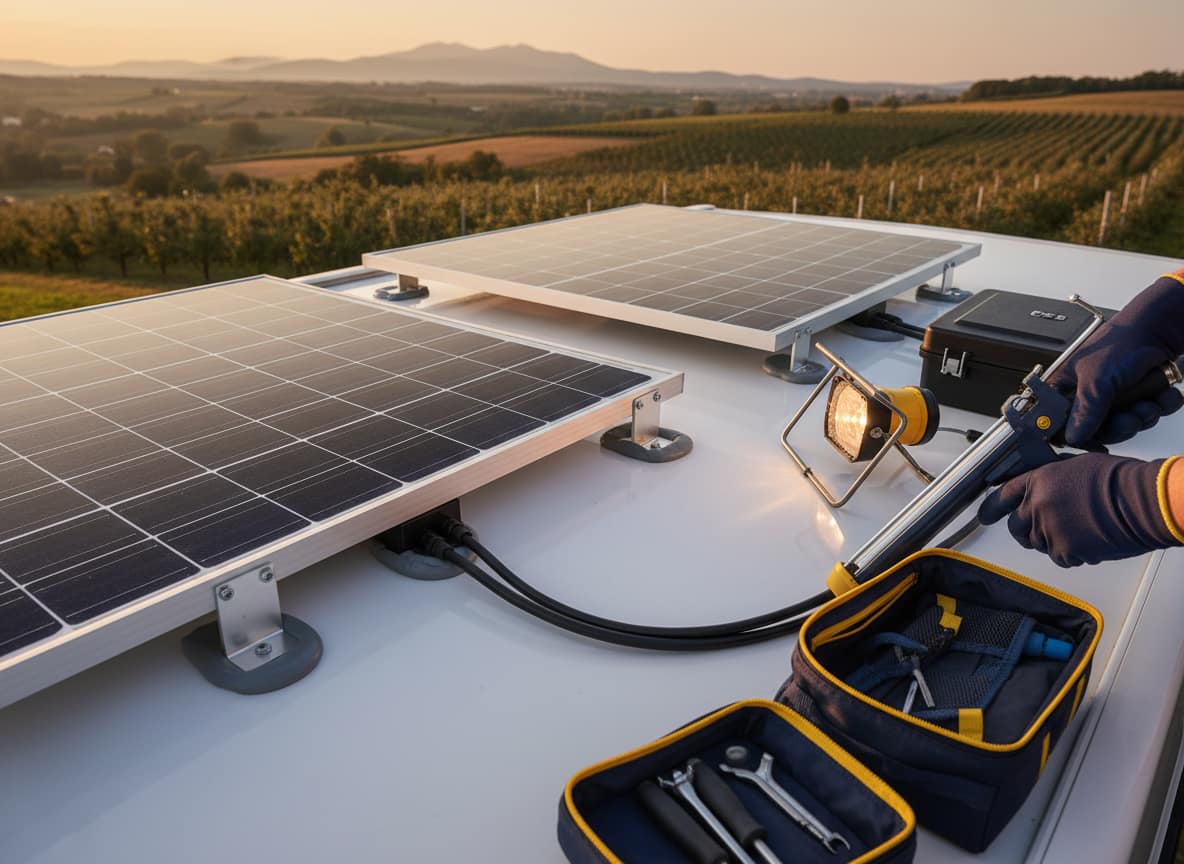 Solaranlage fürs Wohnmobil — CARAVAN Klinik Wetterau